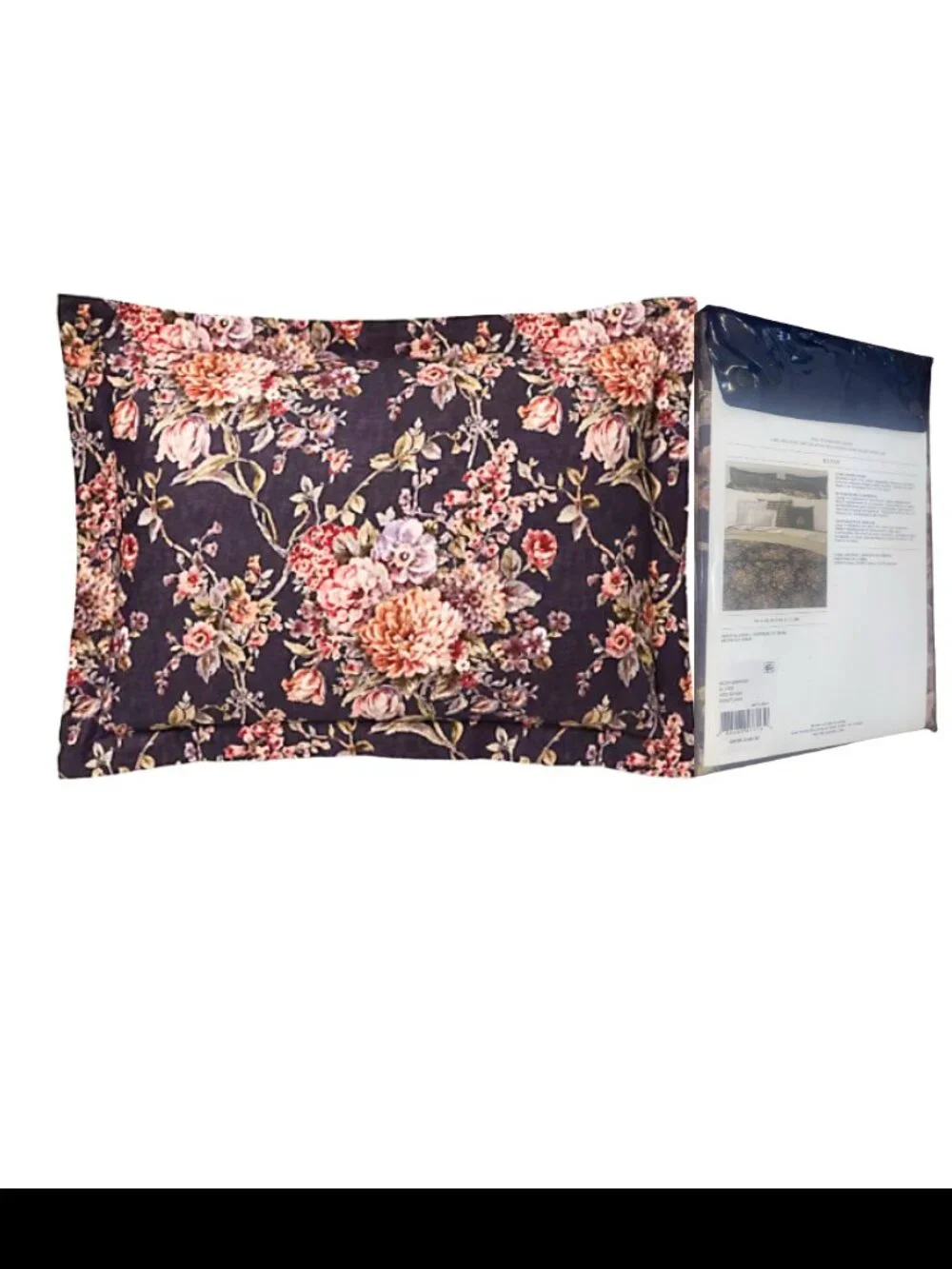 Ralph Lauren Elyse Eggplant Standard Pillow Sham Floral 20 in. x 28 in.